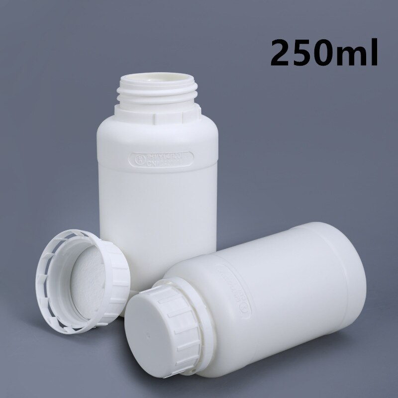 Empty 250ml Fluorinated bottle with lid Acid and alkali resistant chemical solvent container 5PCS/lot