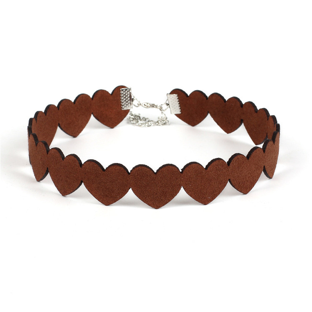 Zwart Kant Tattoo Choker Vintage Fluwelen Hollow Liefde Creatieve Ketting Vrouwen Sieraden Hals Decoratie Party Supply Voor Meisjes: paarse kleur
