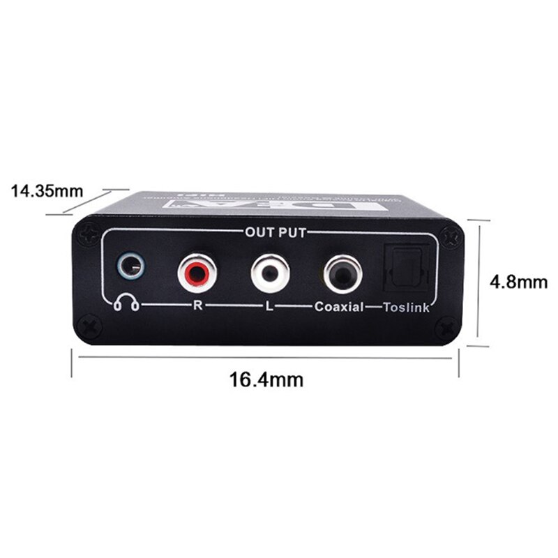 Hifi Amp Digitale Audio Analoog Converter Rca 3.5Mm Hoofdtelefoon Optische Uitgang