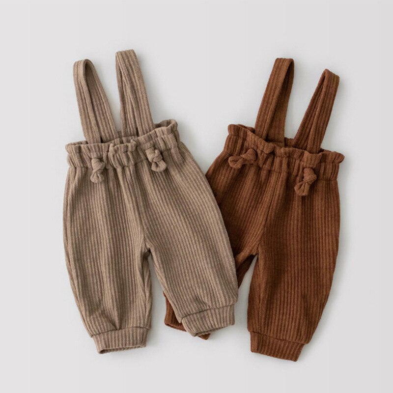 2022 Lente Baby Meisje Jongen Broek Kaki Roodbruin Elastische Taille Wafel Corduroy Harlan Radijs Broek Kind Kleding DT705