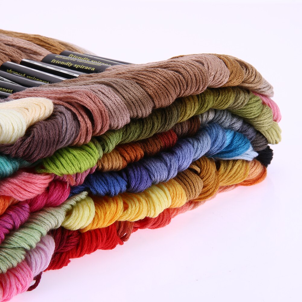 Embroidery Thread Multiple Colors Embroidery Floss Cross Stitch Kit Premium Embroidery DIY Threads Crafts Cotton Sewing Skein