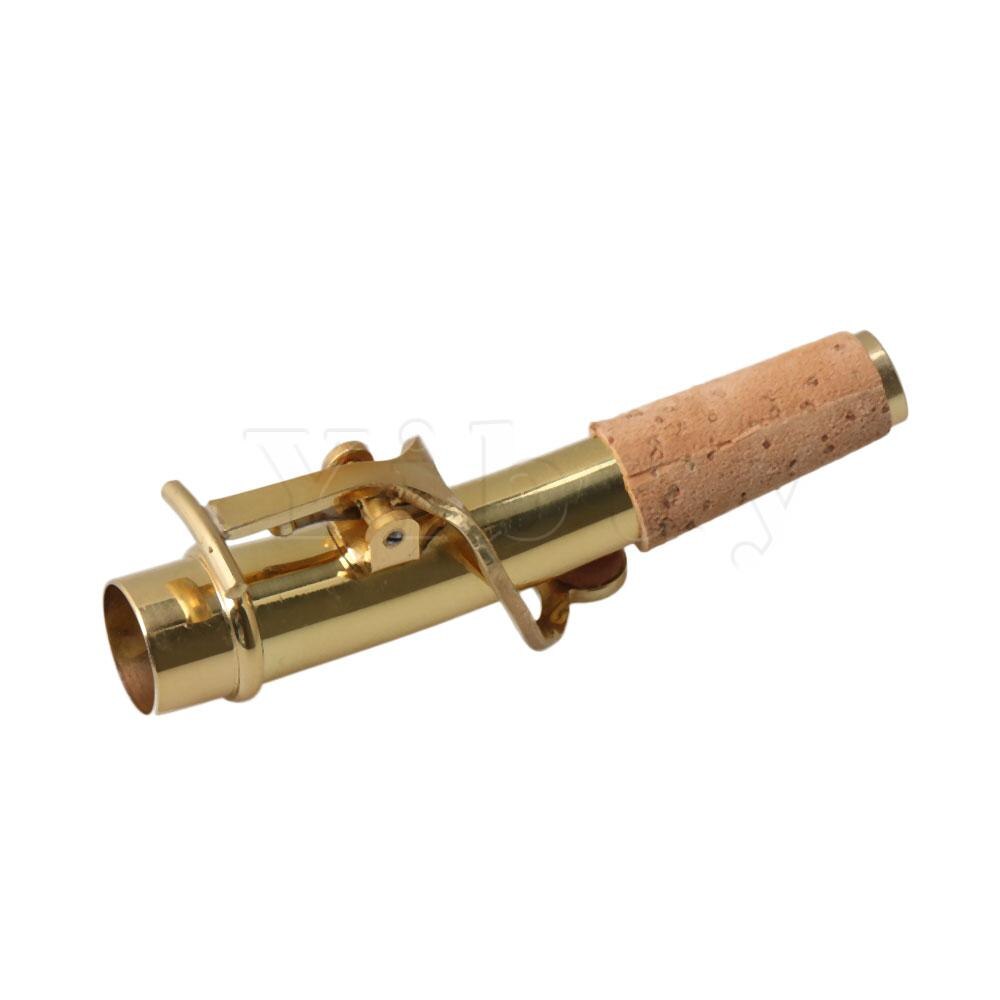 Yibuy saxofoon accessoires saxofoonhalsset met gebogen hals en rechte hals voor sopraansaxofoon, pakket  of 2