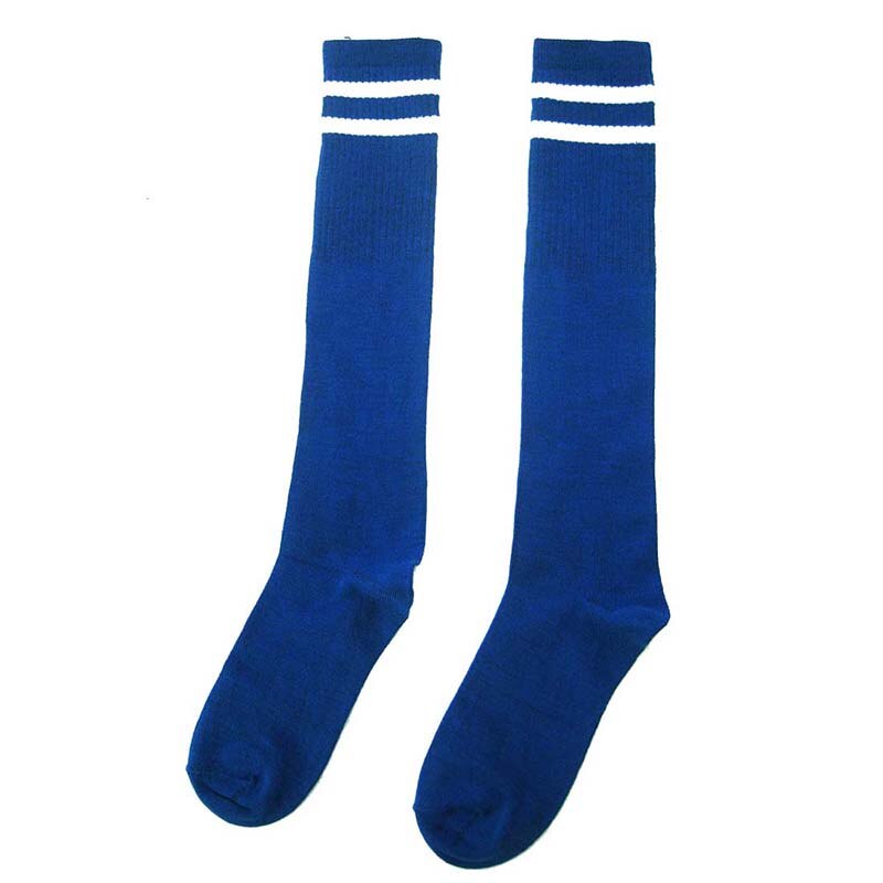 Calcetines largos de fútbol para niños hasta la rodilla, calcetines azules para niños pequeños, calcetines hasta la rodilla para niños: Default Title