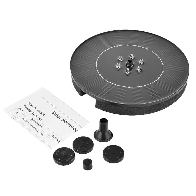 2 W Boden Solar Brunnen Pumpe Wasserdichte LED Solar Panel Mit Tauch Pumpe Für Vogel Bad Garten Brunnen garten dekoration