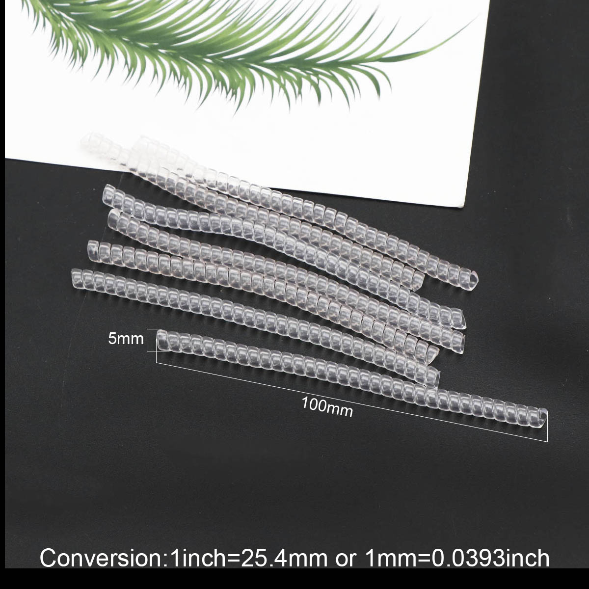 3Size 10cm Clear Ring Spiral Based Ring Size Adjuster Guard Tightener Reducer Resizing Tools Jewelry Accessories: 5mm