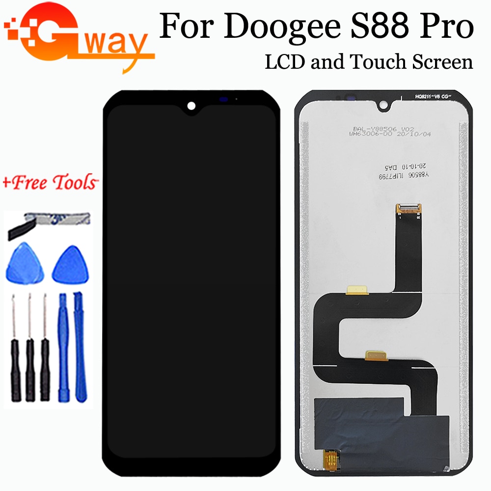 6.3 &quot;Voor Doogee S88 Pro Lcd Touch Screen Digitizer Vergadering Voor Doogee S88Pro Lcd Telefoon Screen Vervanging + gereedschap