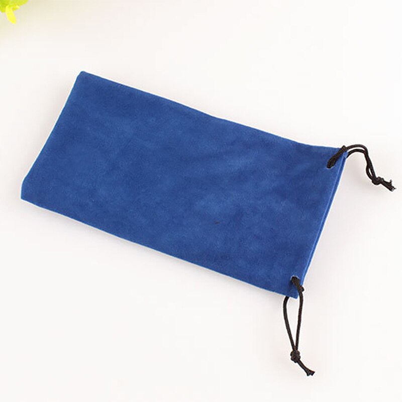 Blød klud brille taske vandtæt støvtæt solbrille etui unisex briller pose tilbehør ensfarvet