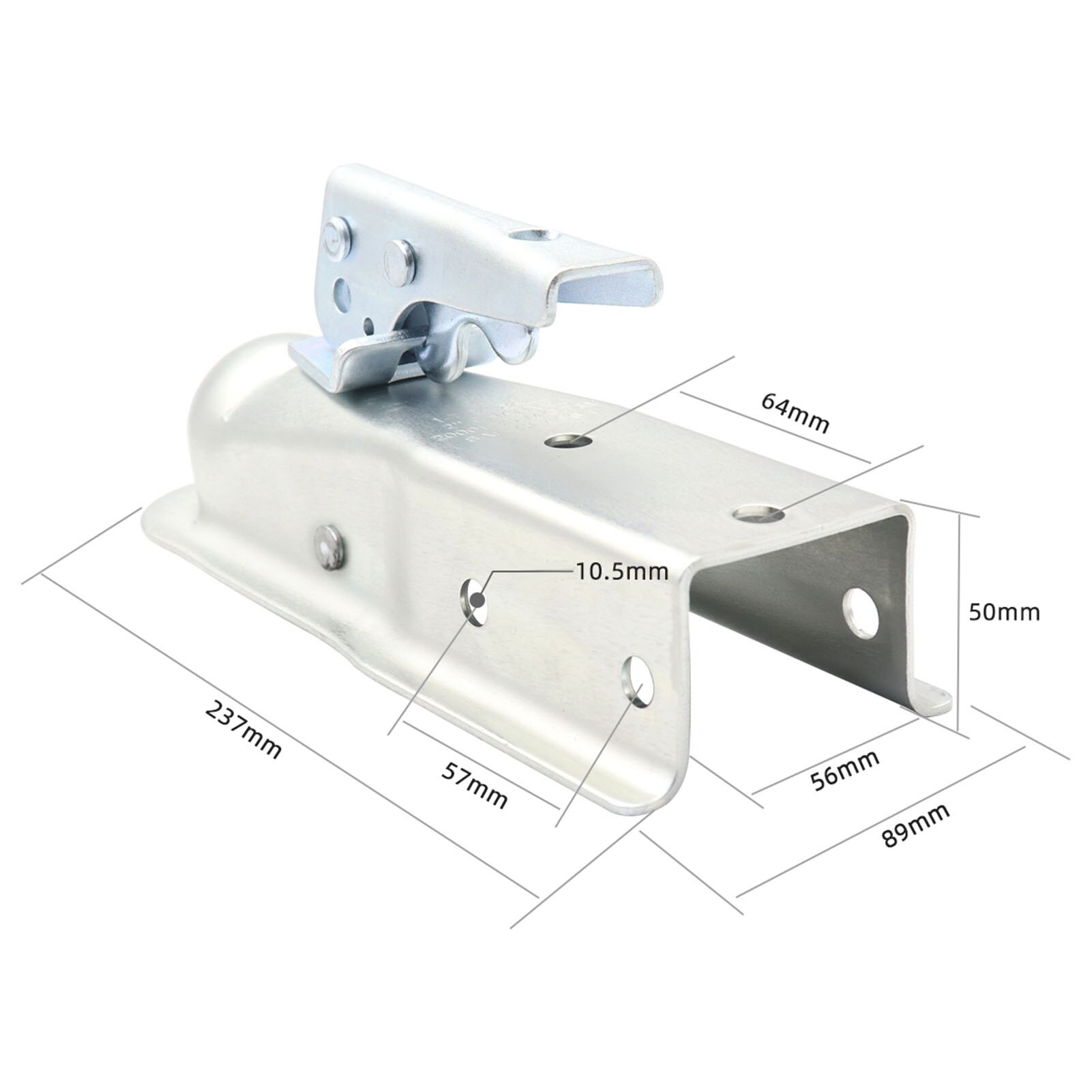 1-7/8'' Straight Trailer Coupler,2000lb Weight Capacity, for Towing RV Boat Camper