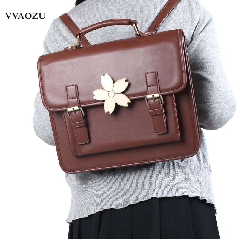 Japanse harajuku-stijl dames handtassen handtassen pu preppy tassen schooltassen