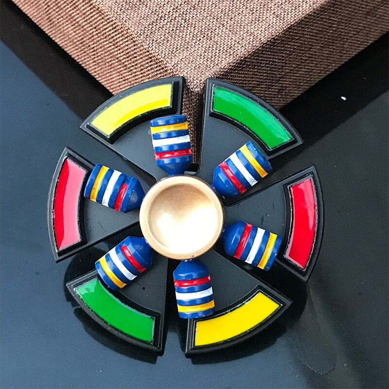 Double Layer Fidget Spinner Colorful Metal Rudder Gear Wheels Hand Spinner Fidget Spinner For Stress Relief Gyro Toys: S-26