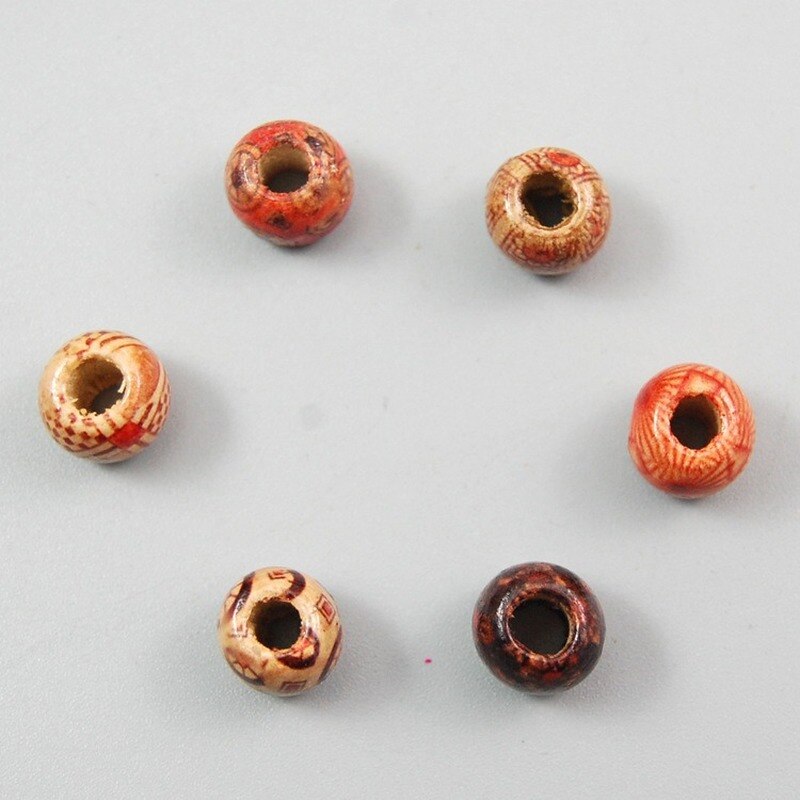 100 Stuks 10-12Mm Houten Kralen Voor Sieraden Maken Diverse Macrame Levert Ronde Kralen, ambachtelijke Houten Kraal Kit Voor Armbanden Sieraden