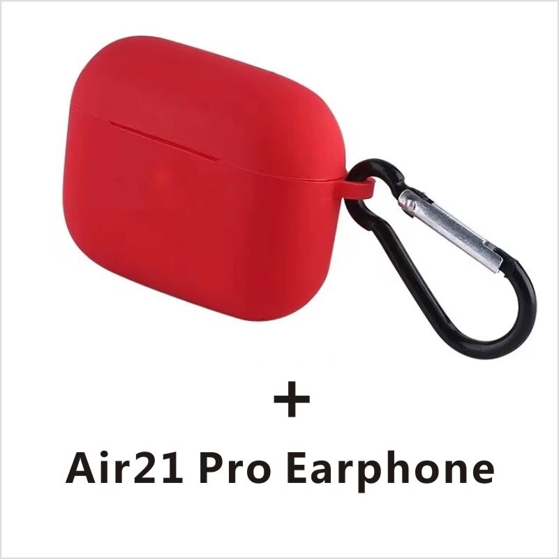 Air21 Pro ANC TWS 1562F vrai capteur de lumière réel voix réveil sans fil écouteur HD double micro Bluetooth 5.2 PK Air13 air20 pro: red case