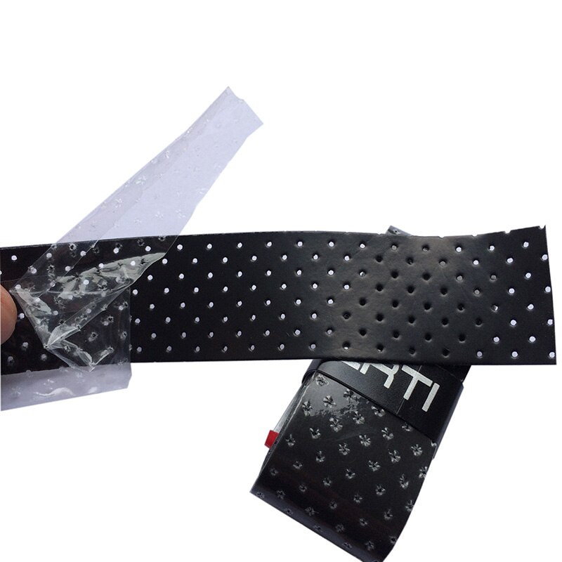POWERTI 10pcs/lot Tennis Overgrip Stick Perforated Sweatband Sweat Viscosity Badminton Racket Breathable Grip
