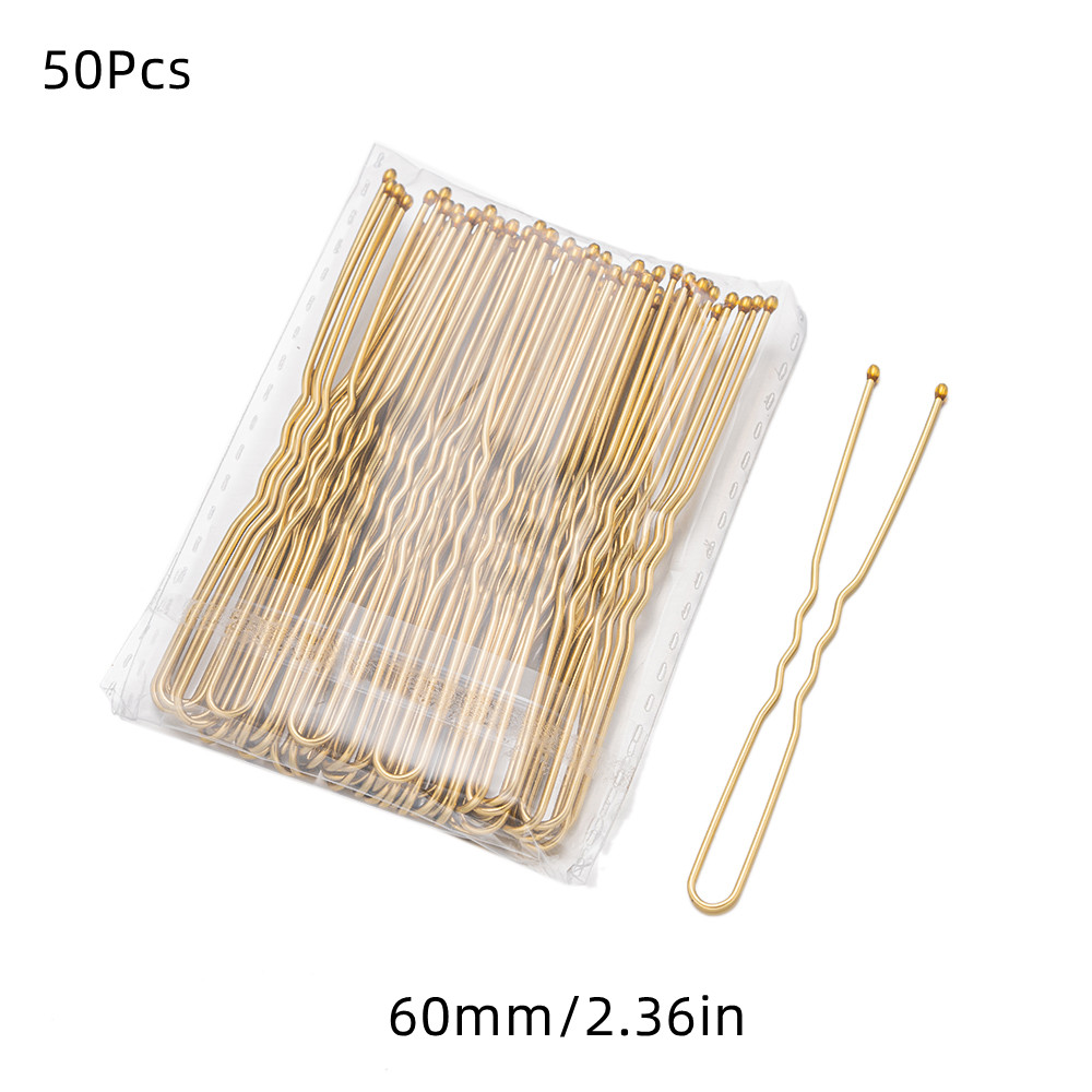 50 Uds 50/60/70mm Metal ondulado en forma de U horquillas para el cabello mujeres niñas boda peinado herramientas de estilismo accesorios al por mayor: Azul