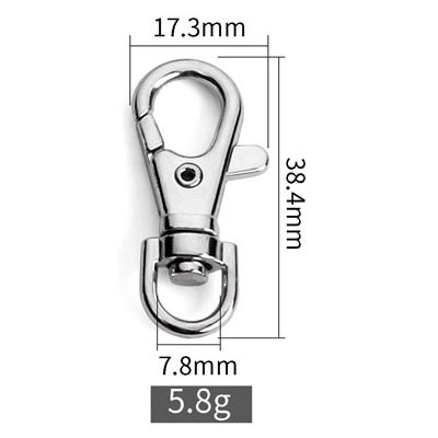 5 stk metallposer stropp spenner hummer lås krage karabinkrok diy nøkkelring bag del tilbehør: 5 d 8 g metallspenne