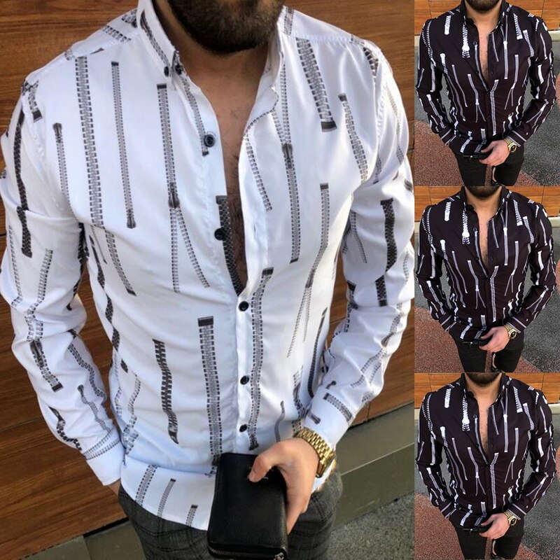 Mannen En Najaar Tops Lange Mouw Heren Shirts Button Up Business Werk Smart Formele Vlakte Jurk Top Casual slim Fit