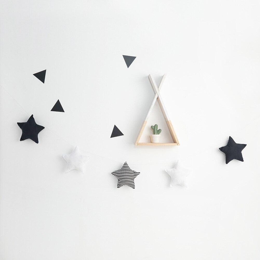 Nordic Baby Room Bed Hanging Handmade Nursery Star Garlands Christmas Kids Room Wall Decorations Photography Props Best: 4