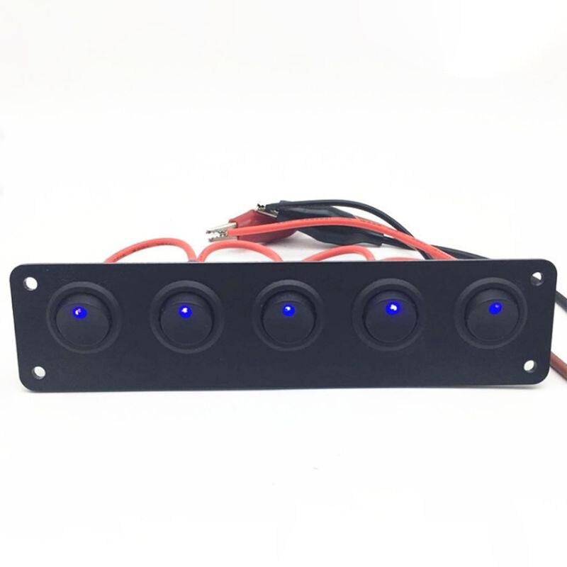 ON-OFF Toggle Switching Control Panel with Digital Voltmeter 2 USB Charger12V