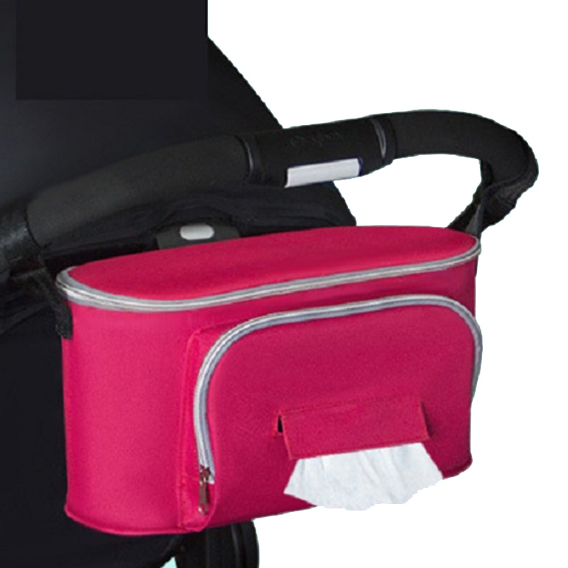 Pushchair Buggy Organiser Bag Stroller Storage Wipes Cup Holder Shoulder Strap Stroller Accessories Mommy Diaper Bag Cart Packag