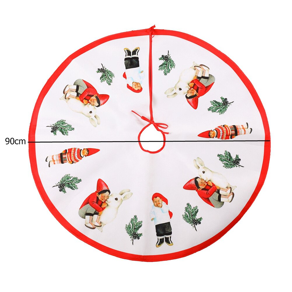1Pc Witte Kerstboom Rok Pluche Faux Fur Tapijt Xmas Floor Mat Ornamenten Vrolijk Kerstfeest Nieuwjaar Kerstboom decoratie
