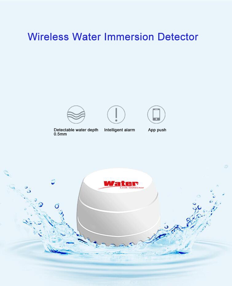 433MHZ Wireless Water Leak Alarm Immersion Detector Sensor Home Security Home Security System