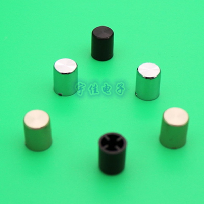 10 stycken 10 * 12mm plast touch switch knapp lock guld silver svart runt hål fyrkantigt hål universellt inre hål 3.2mm