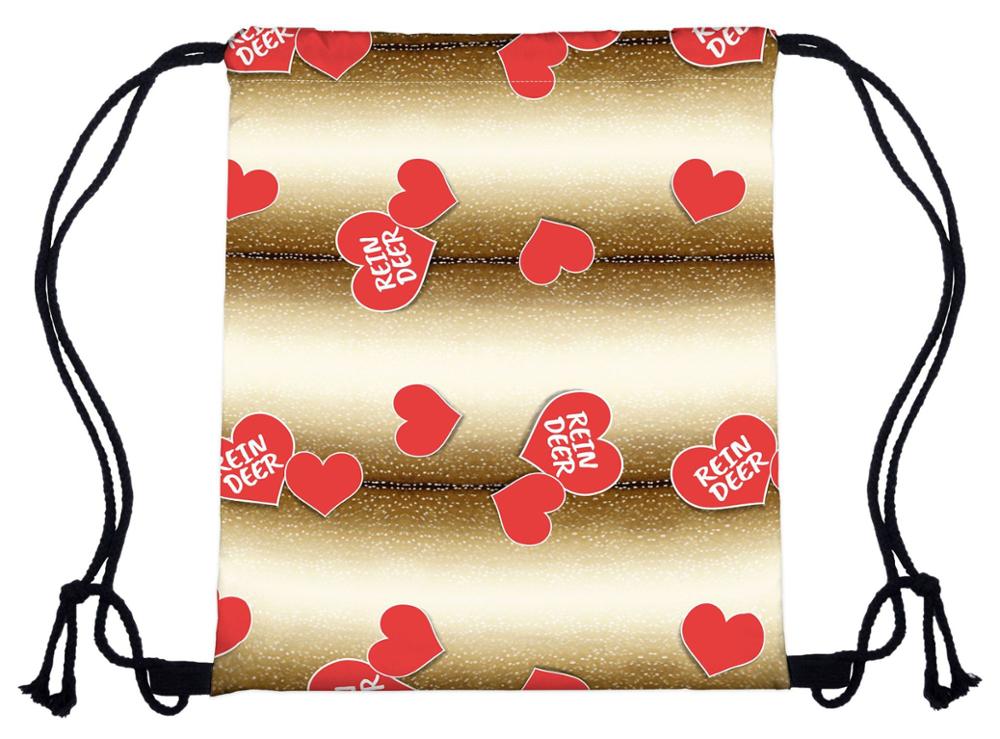 Pocke trope baglomme reb kvinder mænd taske juleserie bundle taske 3d digital printet tegneserie juletape skuldertaske: Bpa 601348