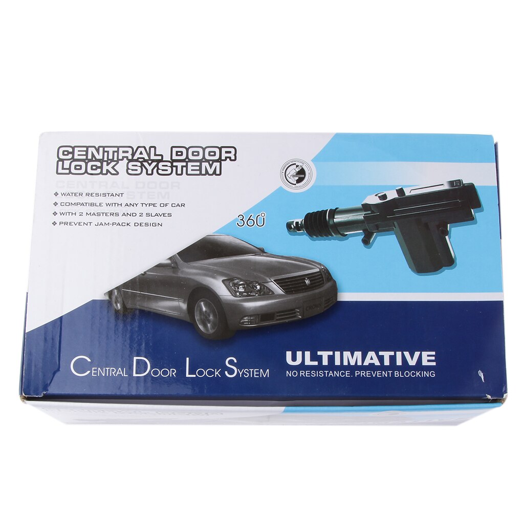 4 Door Power Central Lock Kit Car Remote Control Conversion w/ 2 Keyless Entry