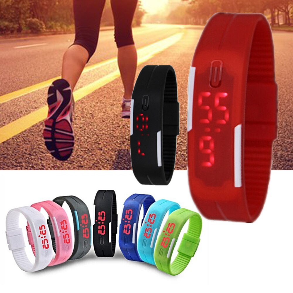 Digitale Horloge Voor Kinderen Led Rechthoekige Wijzerplaat Sport Kinderen Horloges Jongens Meisjes Klok Elektronische Vrouwen Montre Enfant