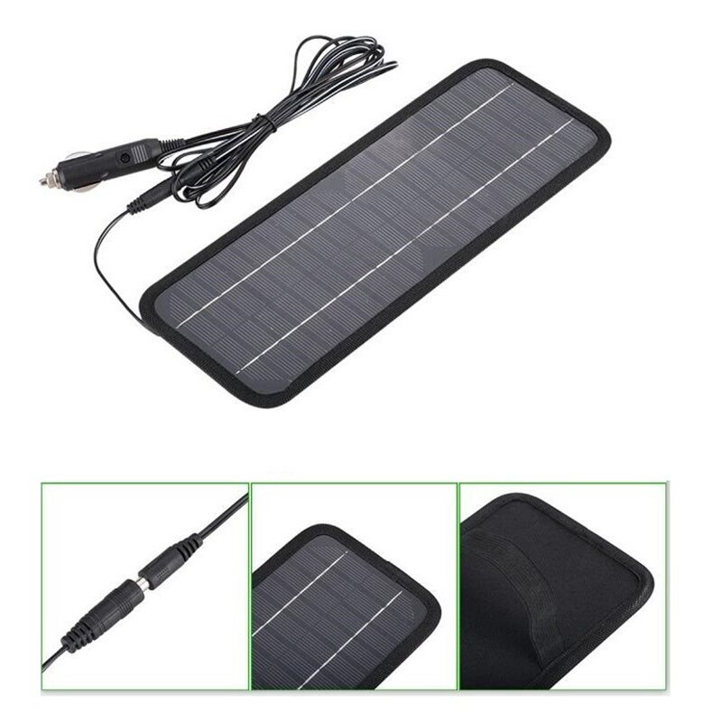 Solar Panel 12V 5W Battery Charger System Portable Maintainer Marine Boat Car SDF-SHIP