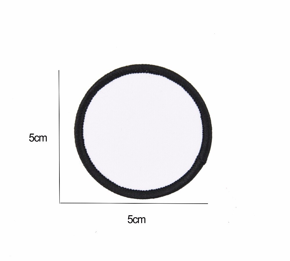 100pcs Sublimation Diy Blank Badge for Heat Press Transfer Machine Embroidered Melt Adhesive Badges Armband Cloth Badges: 5cm round