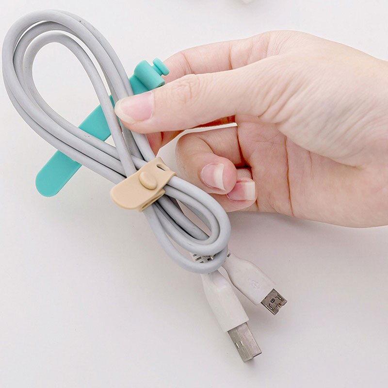 4 teile/los Einfache silikon Band Band wickler ohr mechanismus lagerung linie multifunktions empfangen Beutel Clips daten kabel umreifung Band