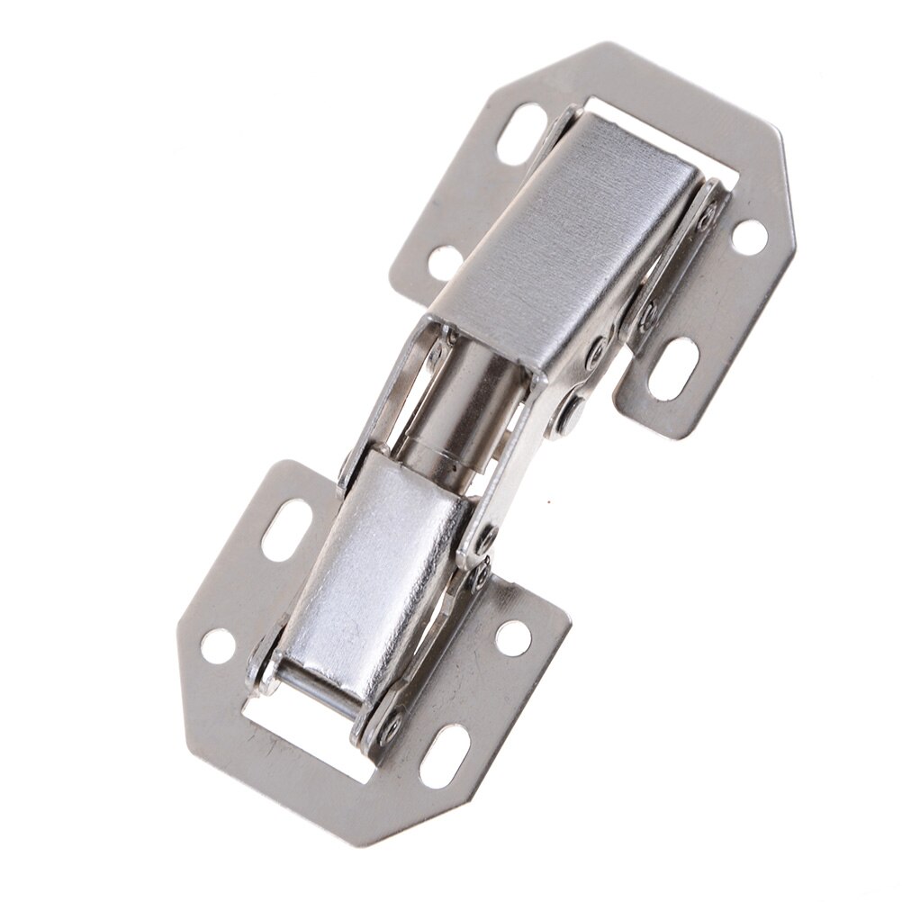 1PCS 3 Inch No-Drilling Hole Cabinet Hinge Bridge Shaped Spring Frog Hinge Full Overlay Cupboard Door Hinges