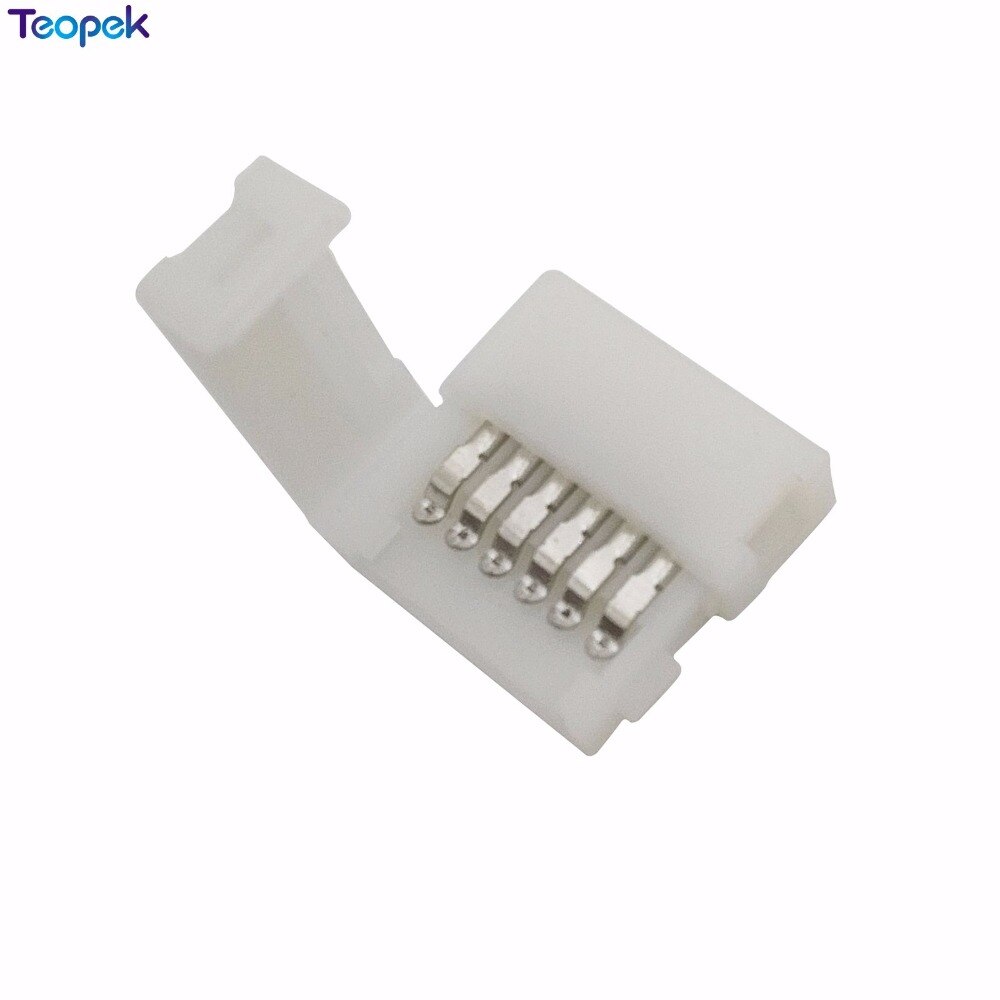 20 Pcs 6 Pin 12 Mm Pcb Strip Strip Solderless Fpc Snap Down Clip Board Connector Voor 12 Mm breedte 6Pin Rgb + Cct Led Strip