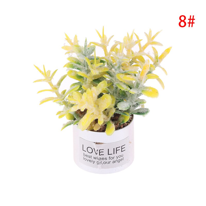 1Pc 1:12 Dollhouse Mini Iron Potted Plant Pot Lavender Plant Home Garden Decor Dollhouse Collection Kids' Toys: H