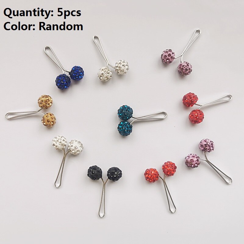 5 stücke Perle Clip Schal Stift Kopftuch Schal Schal Zubehör Dame Muslim Schal Clips Neue Moslemisches Hijab Schal Stift: Ramdom-E