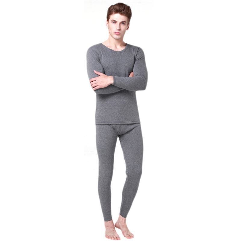 Winter Warm Long Johns Set Men Cotton Thermal Underwear Sets Tops Bottom Wear 3 Colors Feme