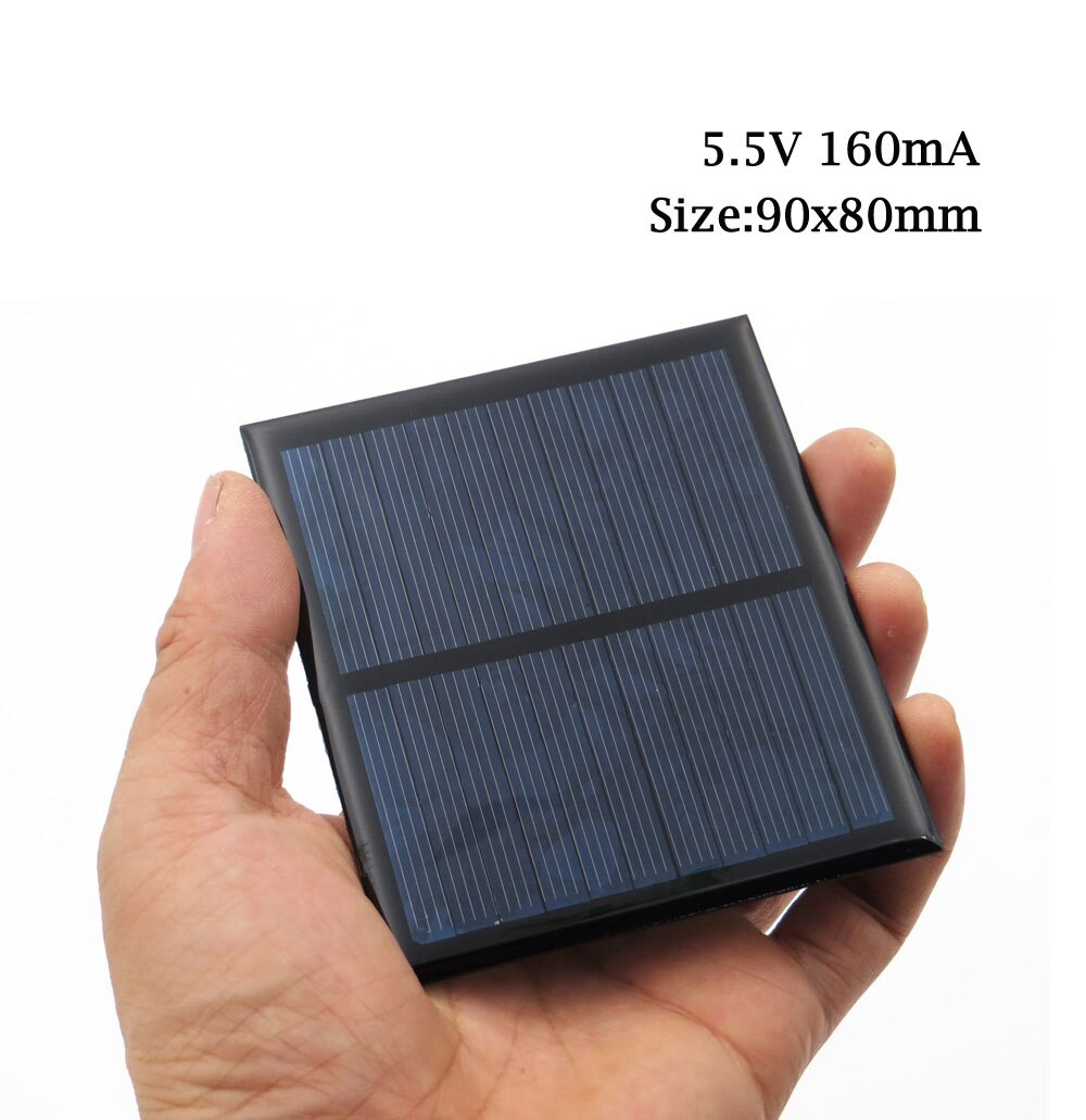 Diy til batteri 5v solpanel mini solsystem telefon solcelle 5.5v opladere bærbare 70ma 80ma 100ma 110ma 160ma 180ma 291ma: 160ma