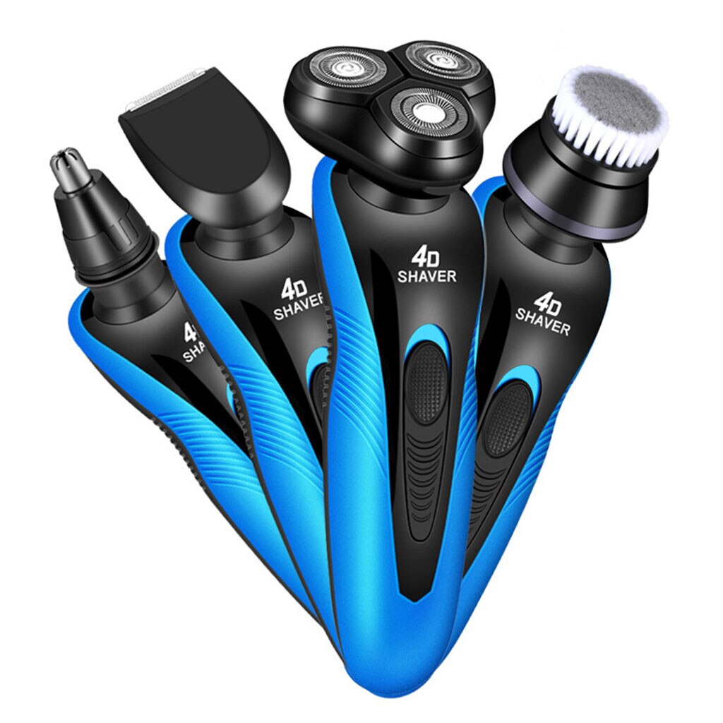 Afeitadora eléctrica multifuncional con carga de barba y lavado, afeitadora rotatoria portátil, cortadora de barba, recién