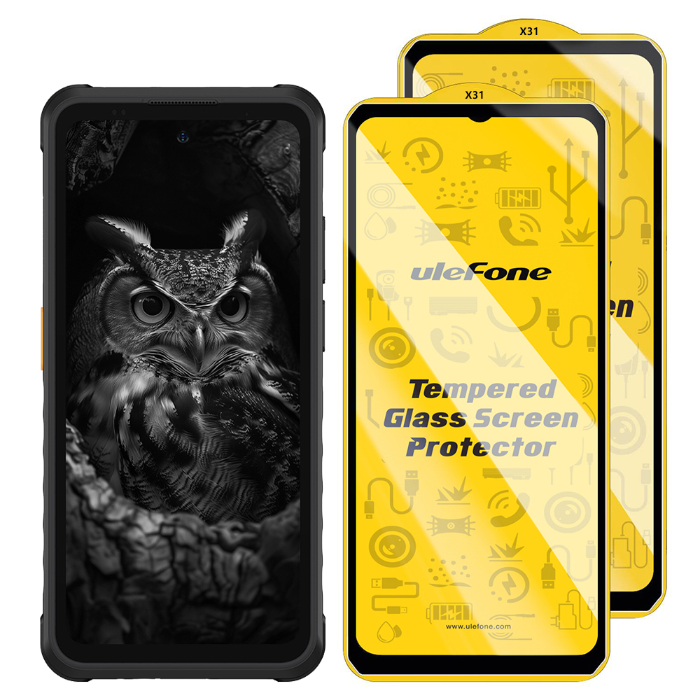 2 stuks/set ulefone armor 34 pro 27 26 25 24 23 22 mini 20 hd anti-vingerafdruk gehard glazen schermbeschermer krasbestendig glas: Blauw