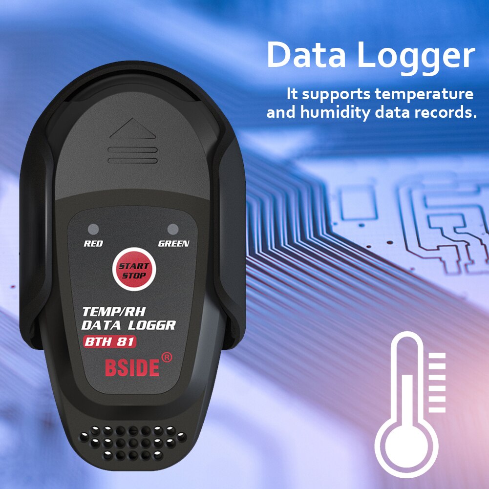 BTH81 Tools Temperature Humidity High Accuracy Hygrometer Data Logger Meter Analyzers Easy Install Storage USB Port Thermometer