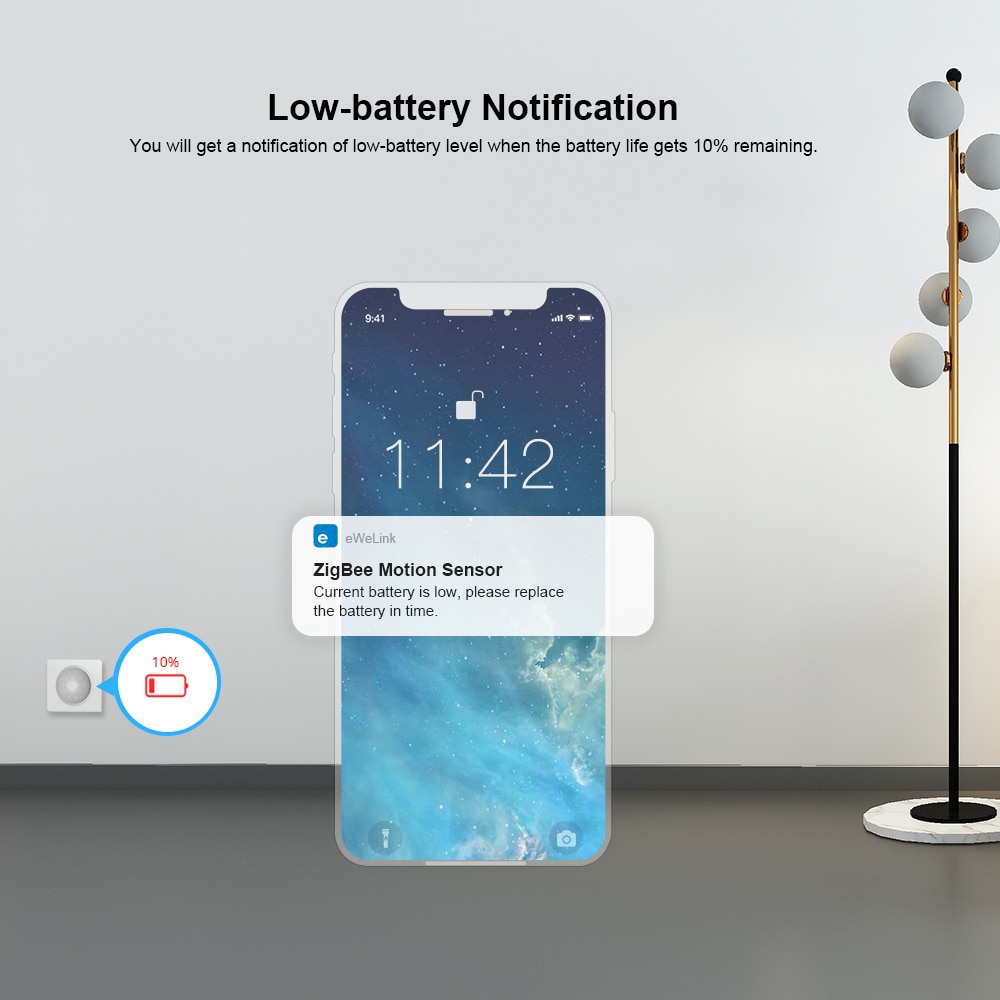Itead SONOFF SNZB-03 ZigBee Capteur De Mouvement Notification D'alerte Par WeLink App Travaillent avec ZigBee Pont Intelligent De Sécurité À La Maison