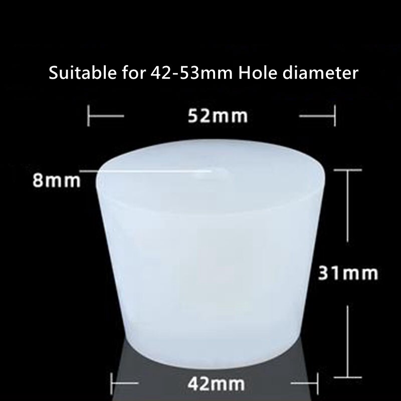2 stk silikon vin gummi propp plugg med hull food grade airlock ventil brygg for gjæring fat hjemme øl brygging: Størrelse 10 med hull