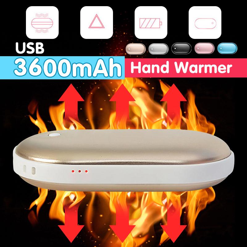 3600 mah aluminiumlegering elektrische kachel handwarmer draagbaar economisch kantoor zak usb warmer reizen buiten telefoon thuis