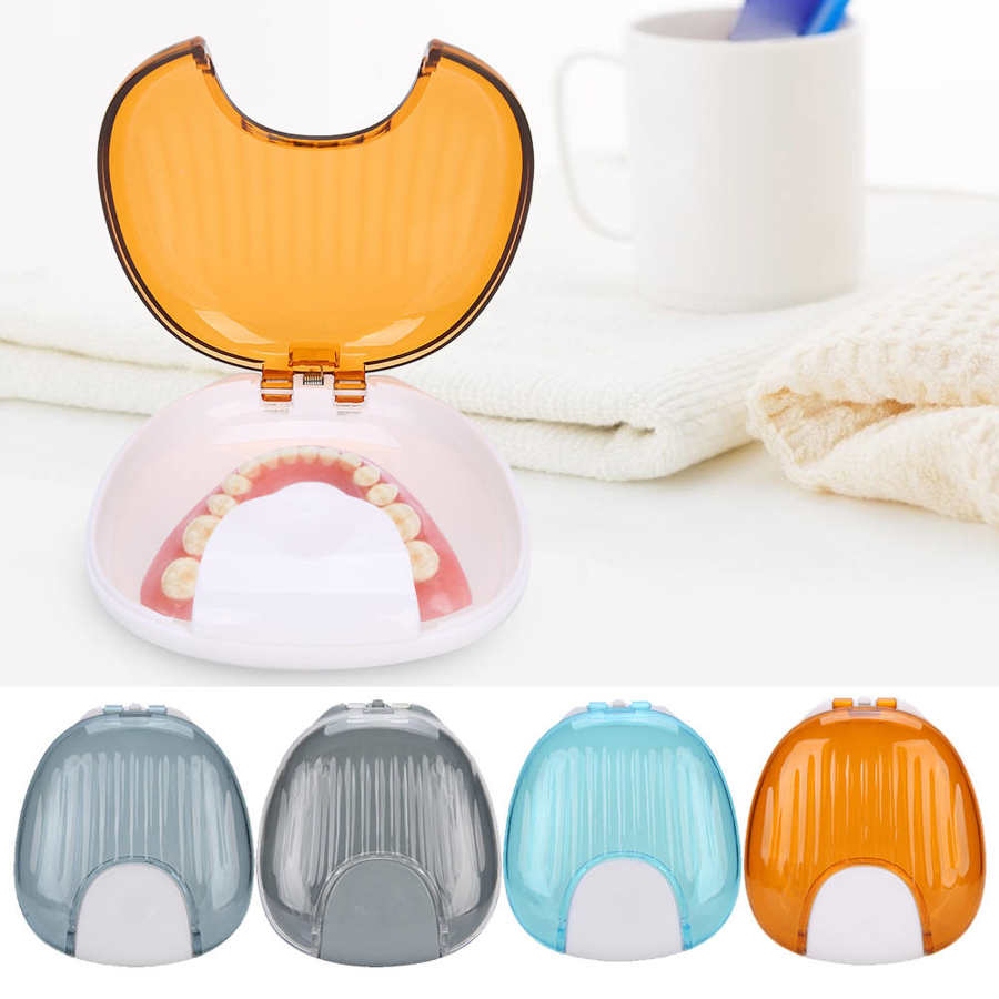 Orthodontic Retainer Case Portable Denture Storage Case Waterproof Mouthpiece Denture organizer Container Dentistry Supplies