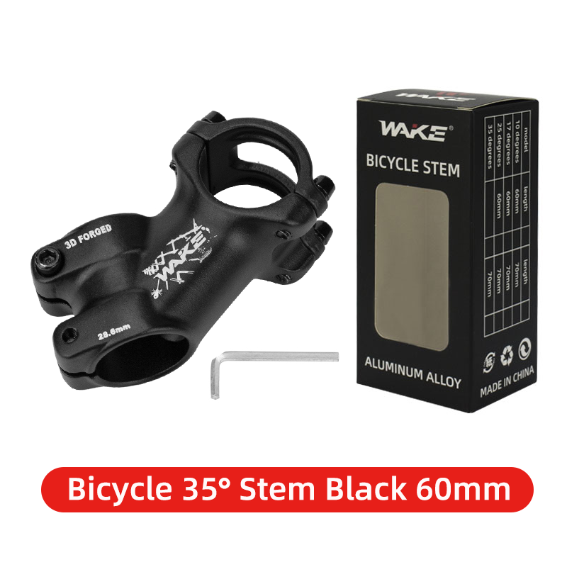 WAKE-vástago ultraligero para bicicleta de montaña y carretera, potencia de 25, 35 grados, 31,8mm, 60/70/80/90/100/110mm