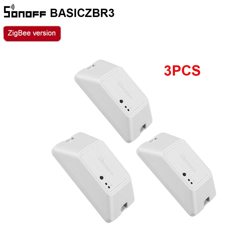 3PCS SONOFF Zigbee Switch Module BASICZBR3 DIY Smart Switch Wireless Switches Vocie Control Via Alexa SmartThings Hub: Default Title