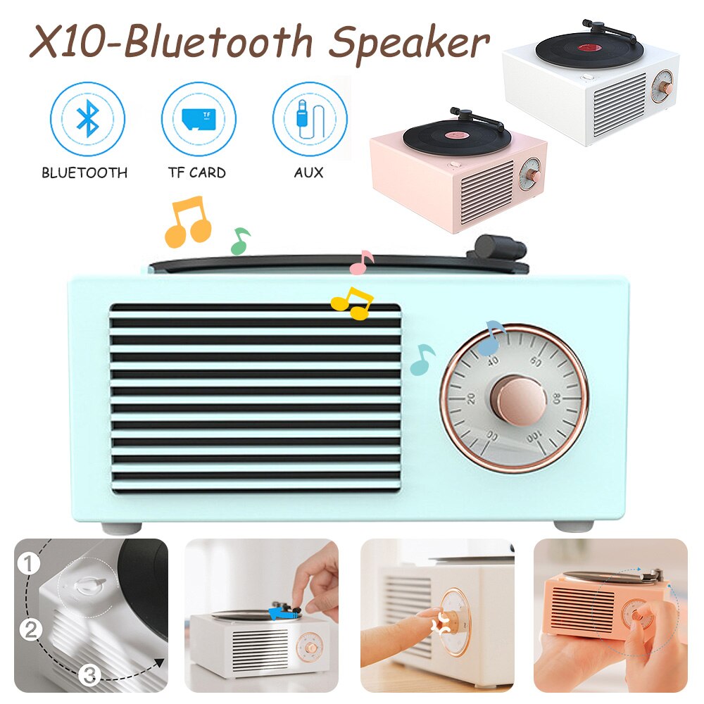 Vinyl Record Player Wireless Speakers Portable Bluetooth Speaker USB Charging Record Player Shape Bluetooth Speaker