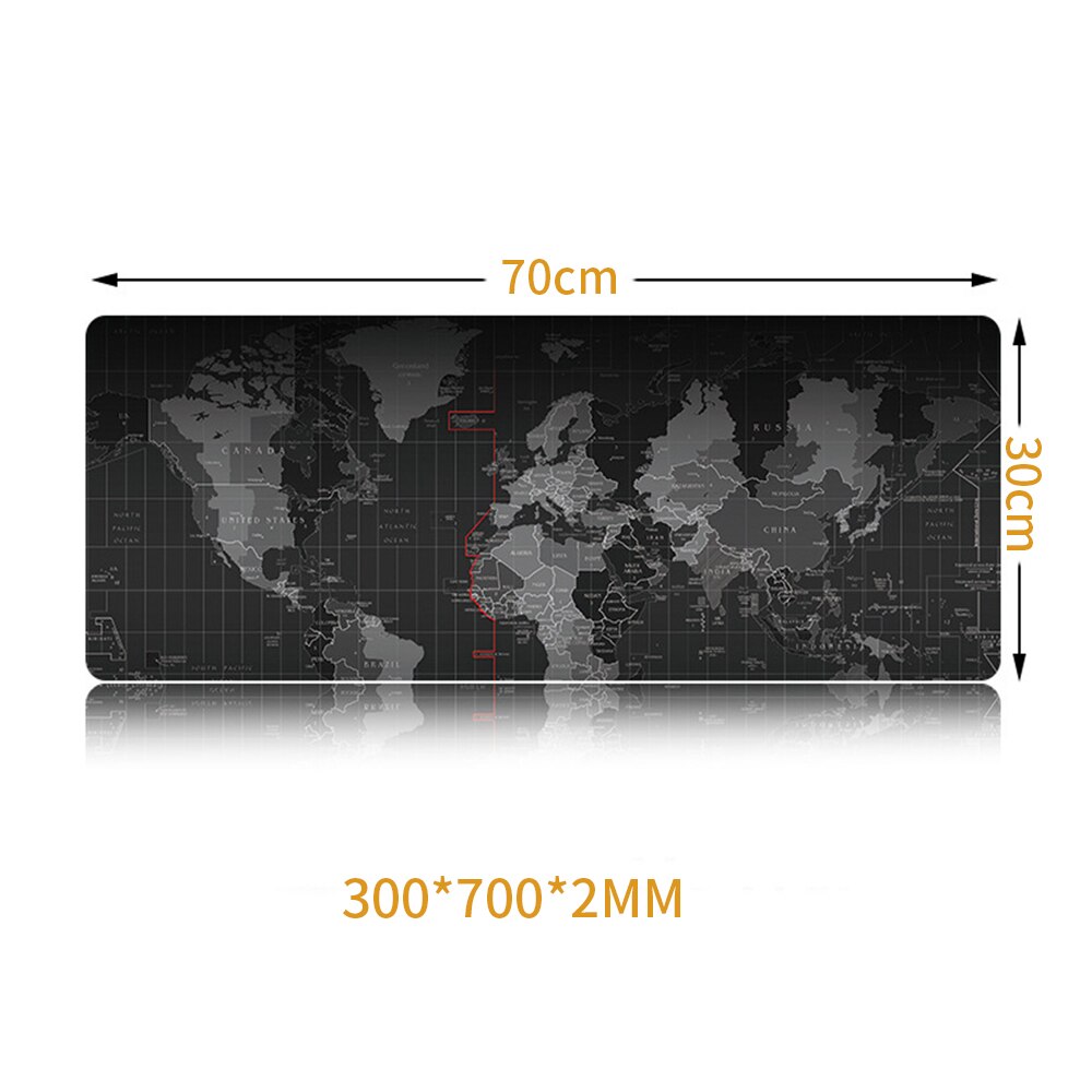 Gaming Mouse Large World Map rubber mouse pad computer game tablet mouse pad with edge locking Computer Mouse Mat