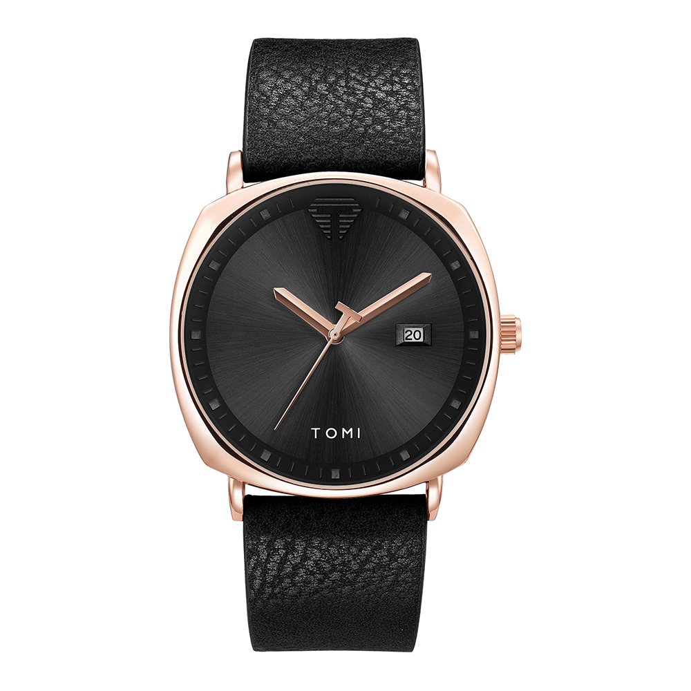 Mens Casual Watch for Men Quartz Watches Simple Relogio Masculine Leather Strap Watch Minimalist Male Clock Best: QT240-2